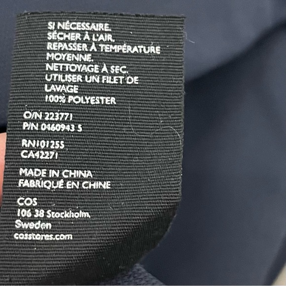 COS Navy Layered Midi Dress Size 4 Minimalist Modern Workwear - Picture 11 of 11